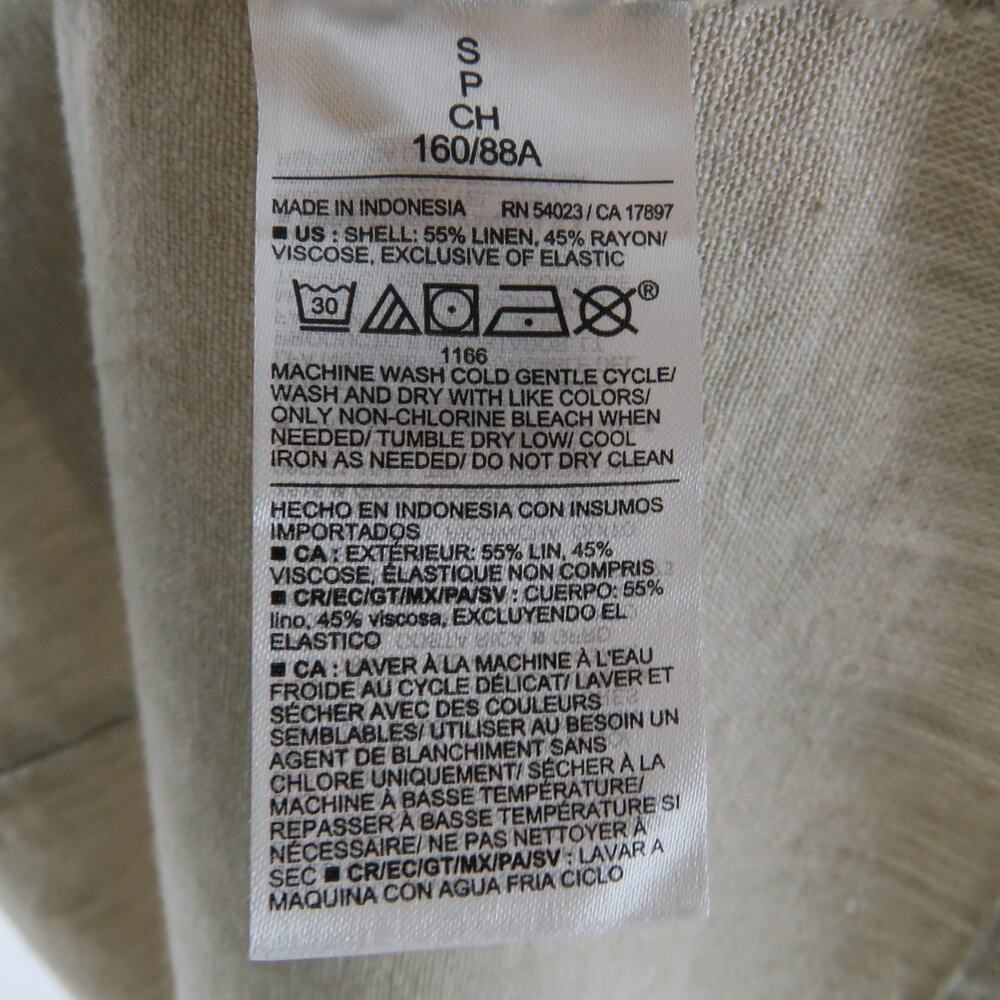 Old Navy Fit & Flare Sleeveless Linen-Blend Midi Dress Beige Cream Small Linen - Picture 7 of 7